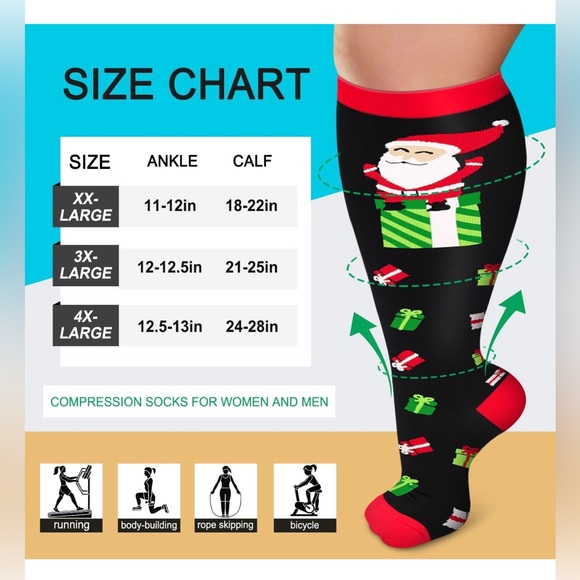 Plus Size Christmas socks size 4XL - Picture 8 of 8
